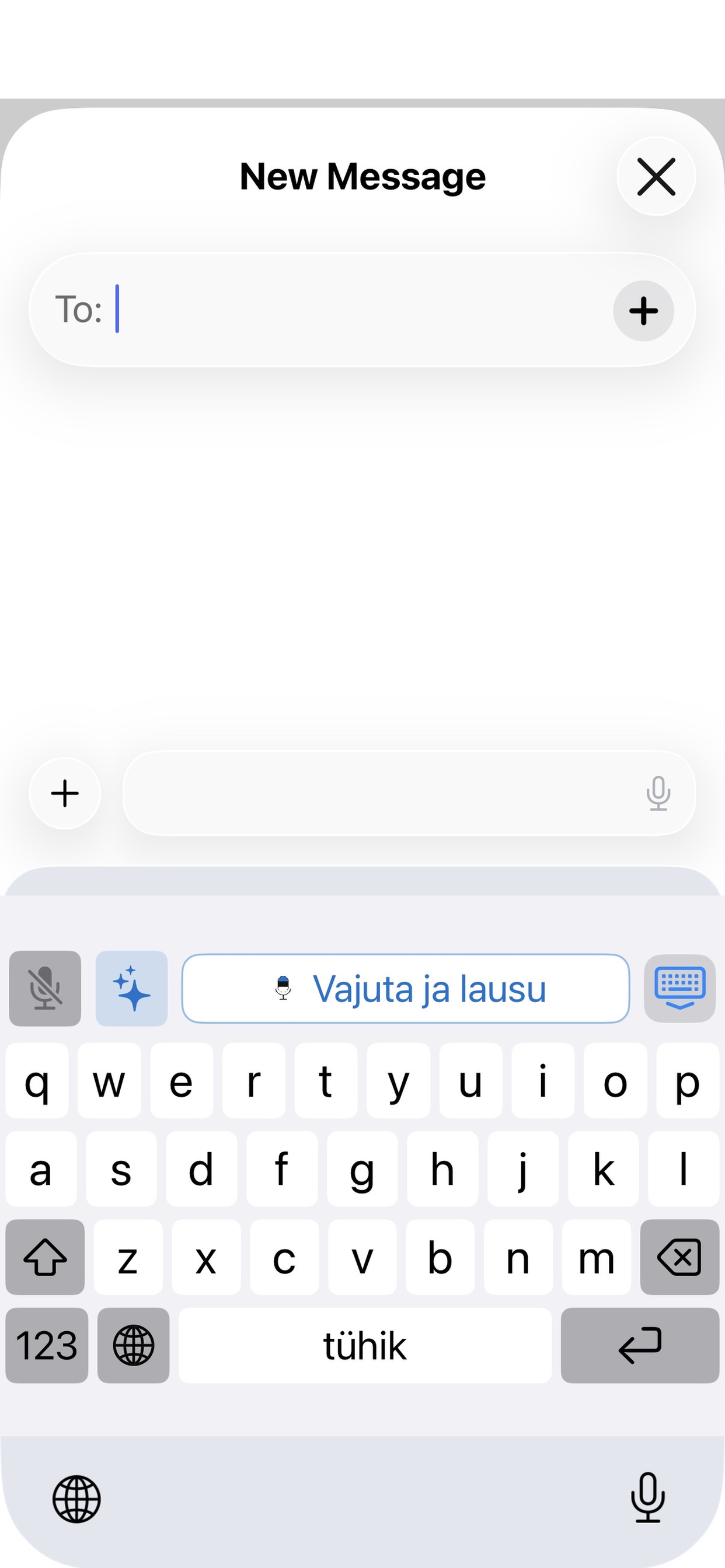 Klaviatuuri AI nupp dikteerimisribal