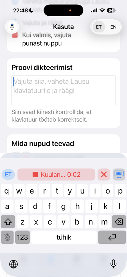 Lausu kuulab ja dikteerib kõnet